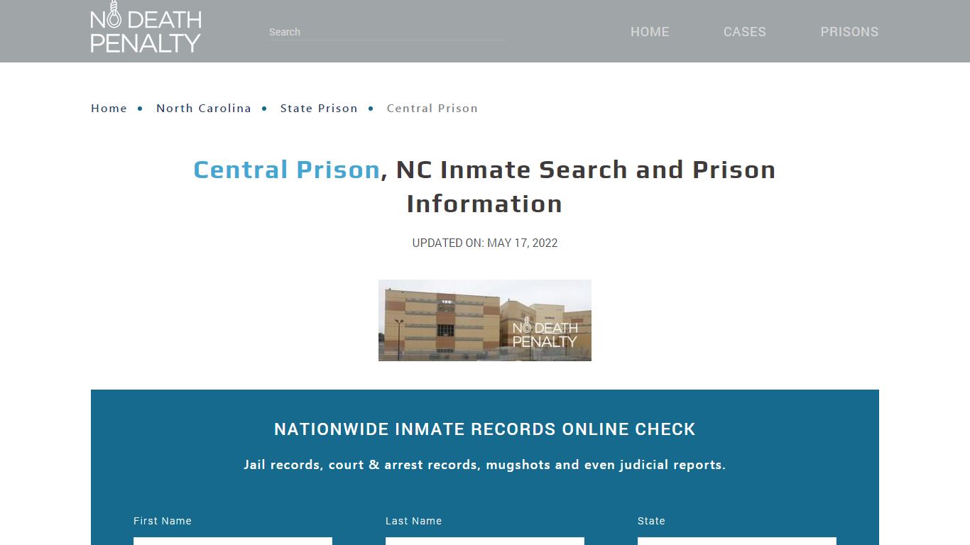 Central Prison, NC Inmate Search, Visitation, Phone no ...